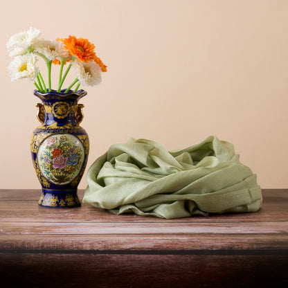 Muted Olive - Pure Cashmere Pashmina Stole