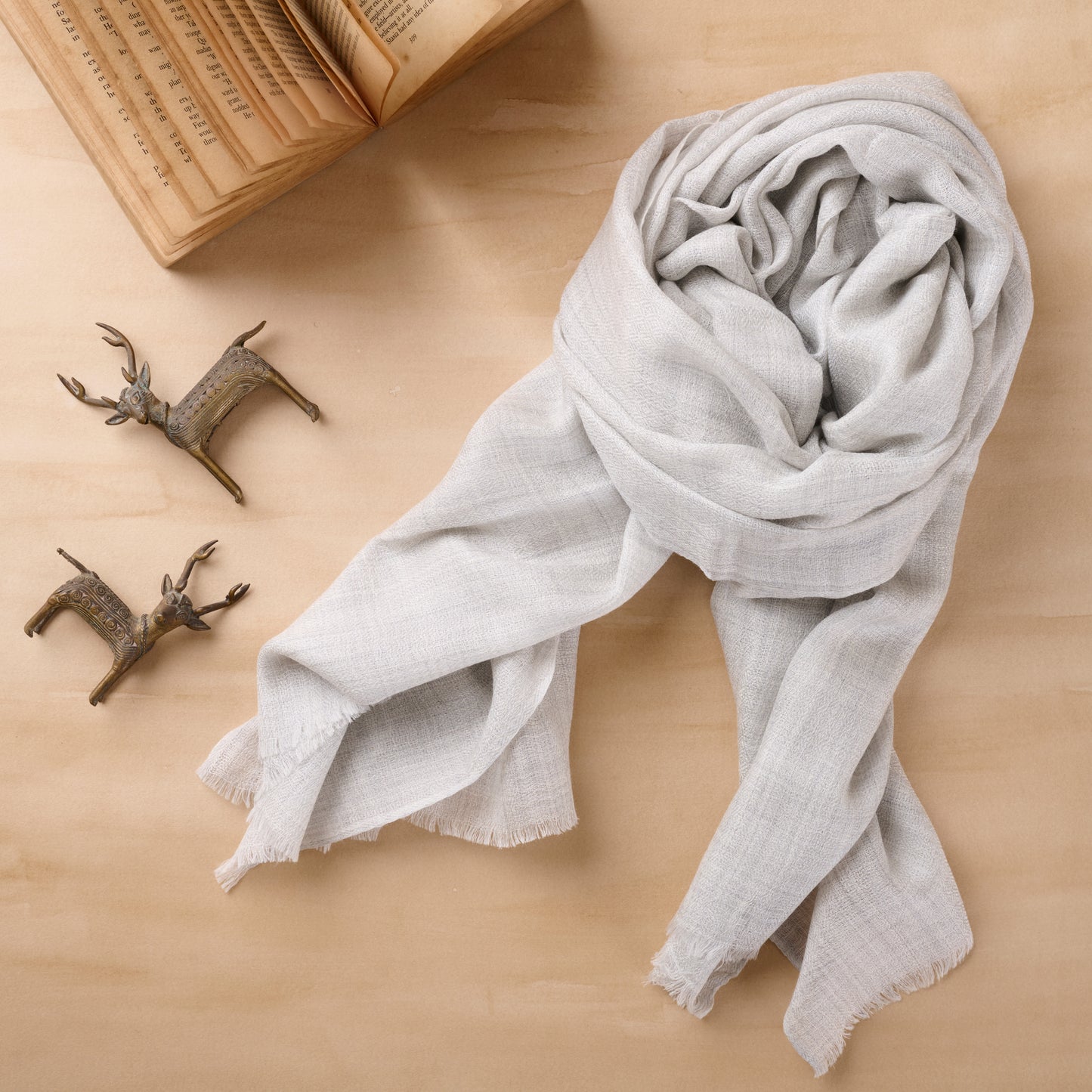 Silver Strand - Pure Cashmere Pashmina Stole