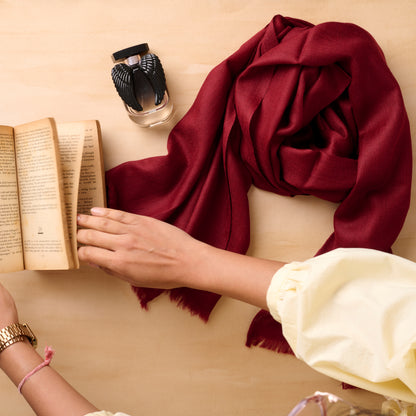 Spiced Plum - Pure Cashmere Pashmina Stole